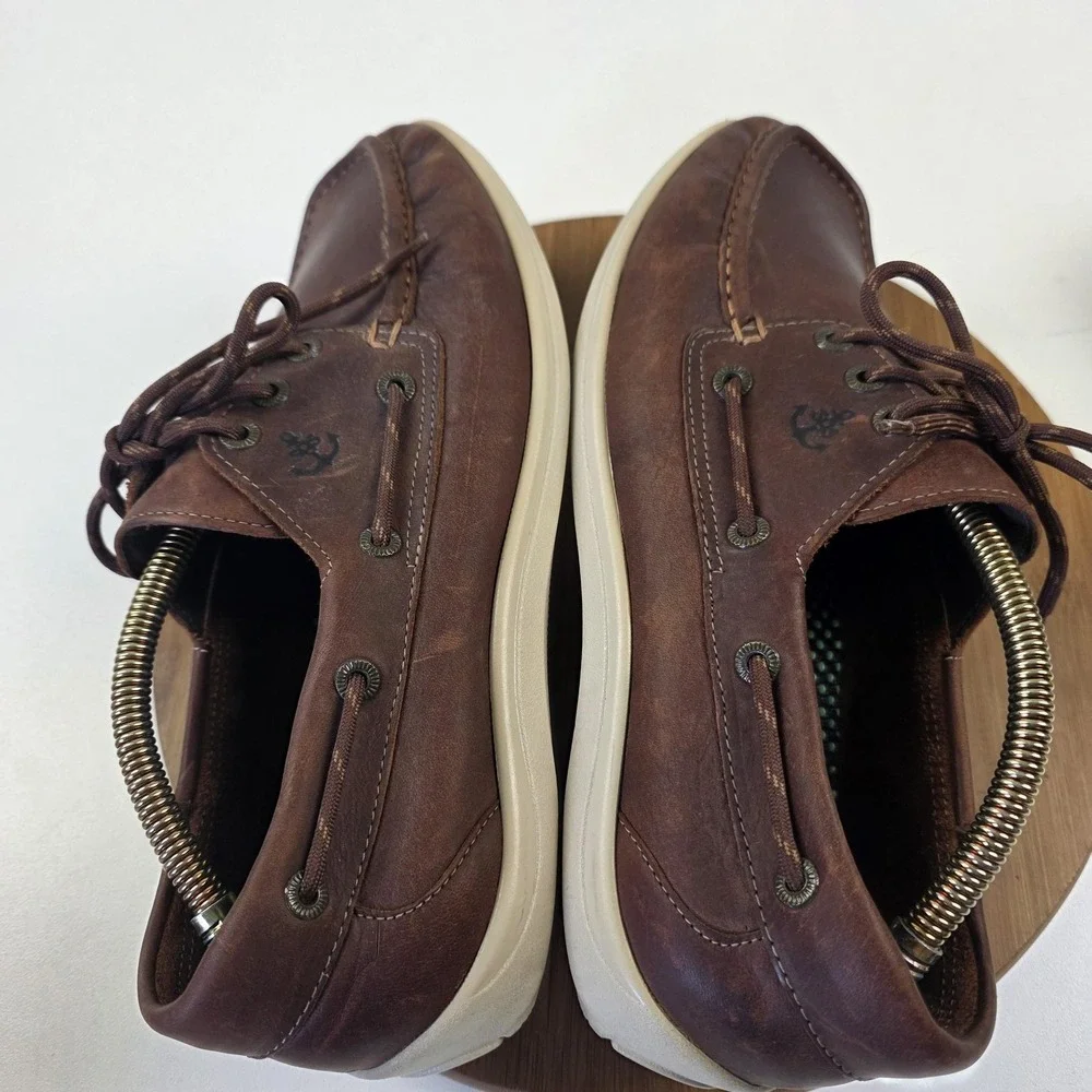 SAS Shoes Mens Size 12 Brown Leather Boat Casual Comfort TriPad Deck USA